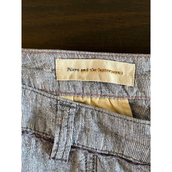 Pilcro Womens Size 4 Light Grey Gray Linen Blend Pants Trousers Anthropologie - Picture 3 of 5